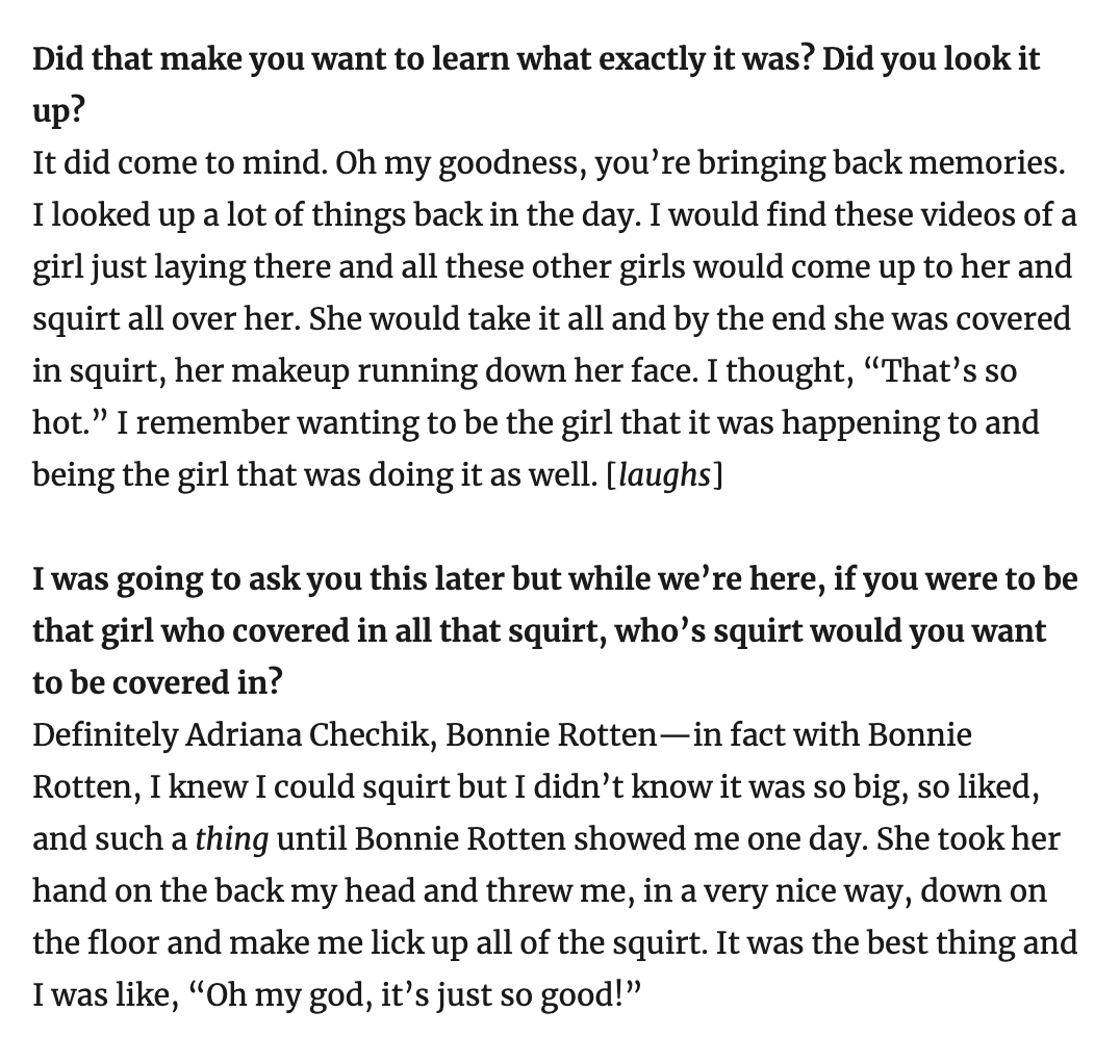TheWetSpotX's tweet photo. @xoJillianJanson on how @thebonnierotten helped unleash her wild side and the inner squirter in her: https://t.co/fdKRe5ZBPI