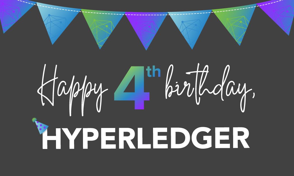 lfdecentralized's tweet photo. Today, we're celebrating 4 years of Hyperledger! Check out the report published that highlights some of the biggest milestones and community traction: https://t.co/qiwo93hhV4 #happybirthday https://t.co/Q7AYTU0Jn2
