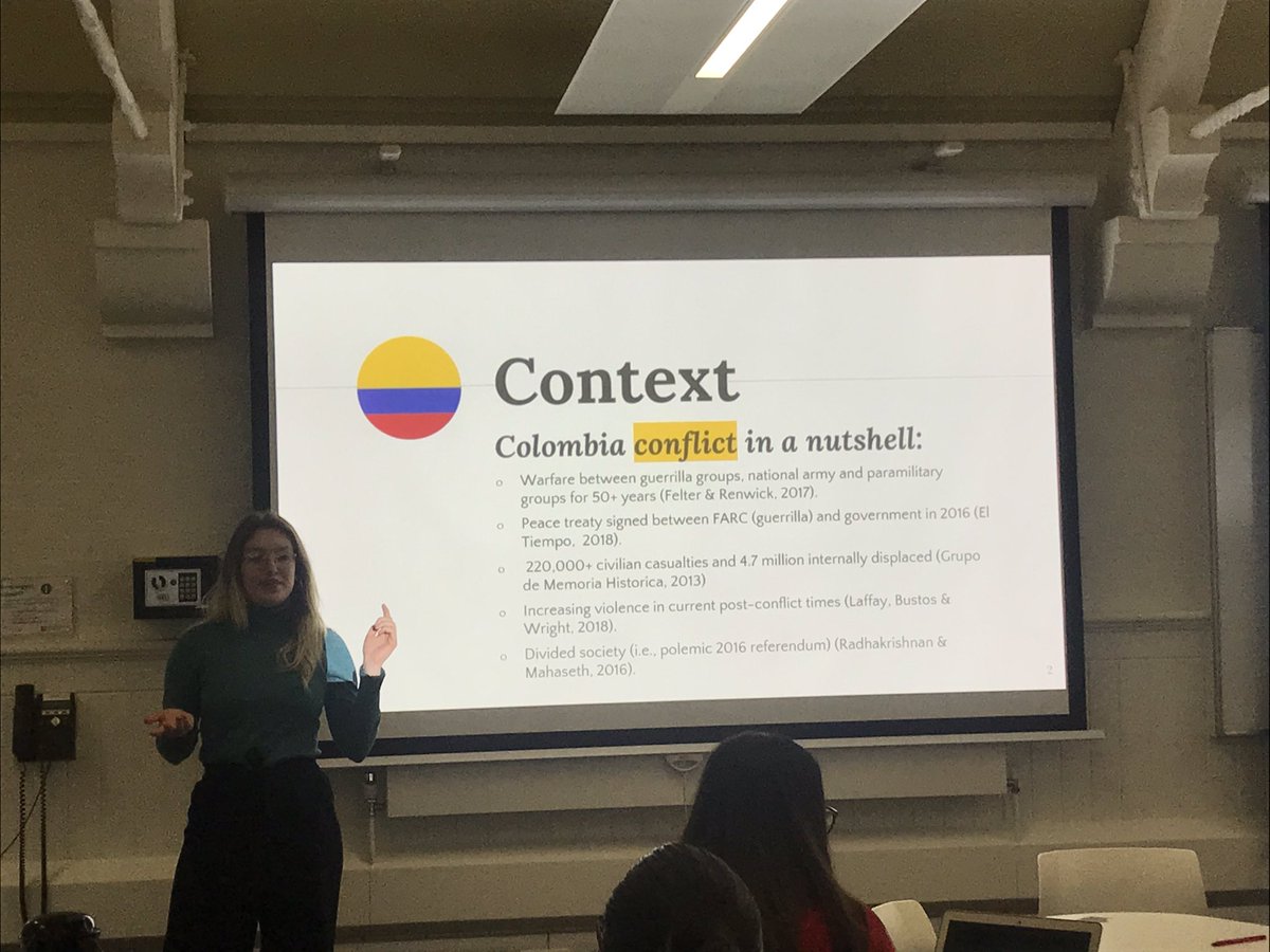LSEDisCo's tweet photo. Fascinating dissertation about Colombian conflict victims’ representations of peace, conflict and violence #DisCo219 https://t.co/ssSDnsfqnU