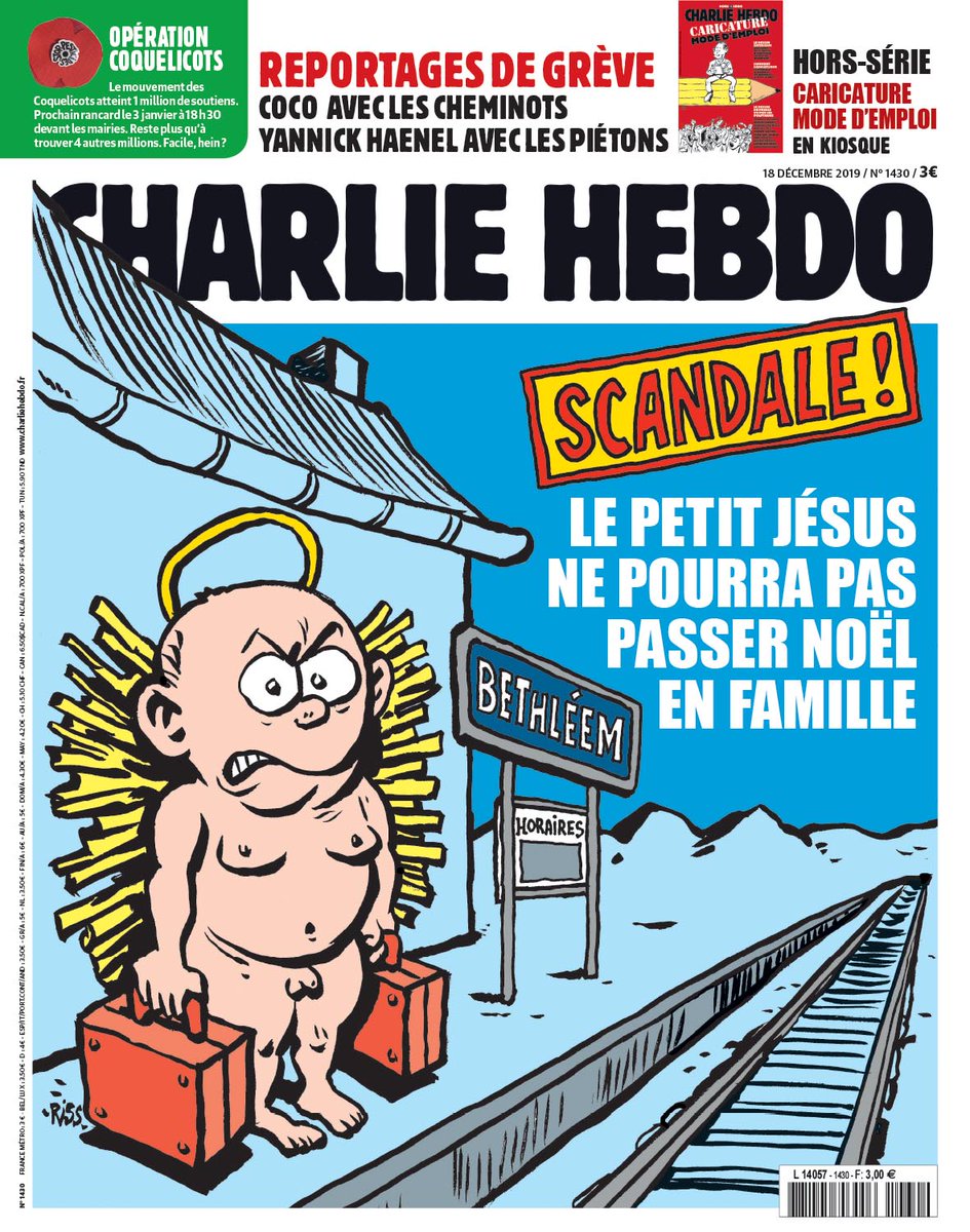 Charlie Hebdo On Twitter Greve Scandale Le Petit Jesus Est Bloque Retrouvez Cocoboer Avec Les Cheminots Yannick Haenel Avec Les Pietons Mais Aussi Les Enseignants