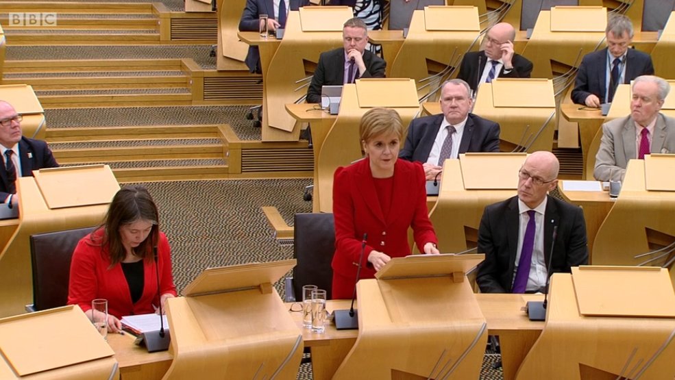BBCScotlandNews's tweet image. Nicola Sturgeon is making a statement on the outcome of #Election2019. Watch live: bbc.in/2qZFoiT