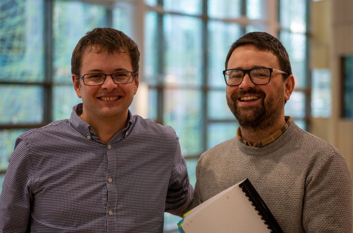 External examiner Jonathan Hook with Andy Dow. 