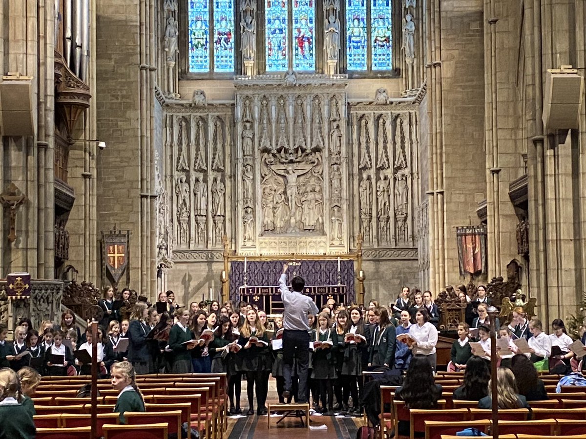 BHPrepMusic's tweet photo. Year 6 and Prep Chamber Choir sounding great in their rehearsal for the Senior School Carol Concert this evening.  Come and see them perform at 6pm, All Saints, Hove https://t.co/vCJdxr898e