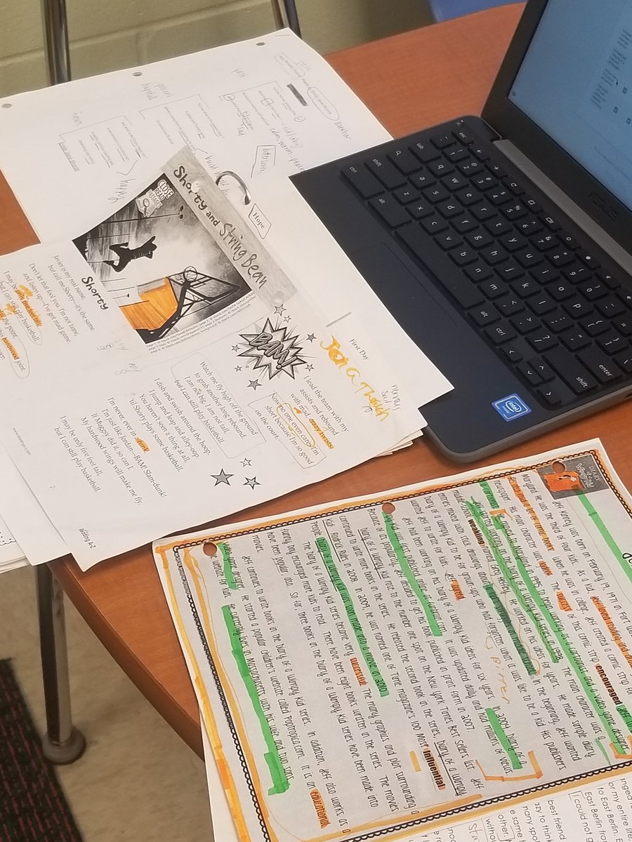 B_Ost1985's tweet photo. We are digging back into our old shared reading articles all the way from the first week of school until last week to compare and contrast.
Students are working collaboratively to answer questions ranging from perspective to text structure.
@Brookwood_HCSD 
#BeBrookwood https://t.co/6mkYDMgMKm