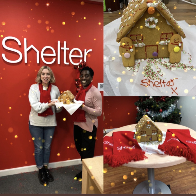 Thanks <a href="/MustardResearch/">Mustard</a> for supporting <a href="/Shelter/">Shelter</a>. We had a great time building our gingerbread house! We discussed whether you decorate or build first...I think we got it right! A huge thanks to all your clients who have taken part and helped raise vital funds for our work.