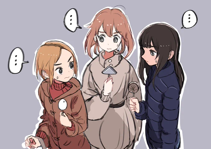 おでんの分け前に不公平さを感じる買い食いガールズ 