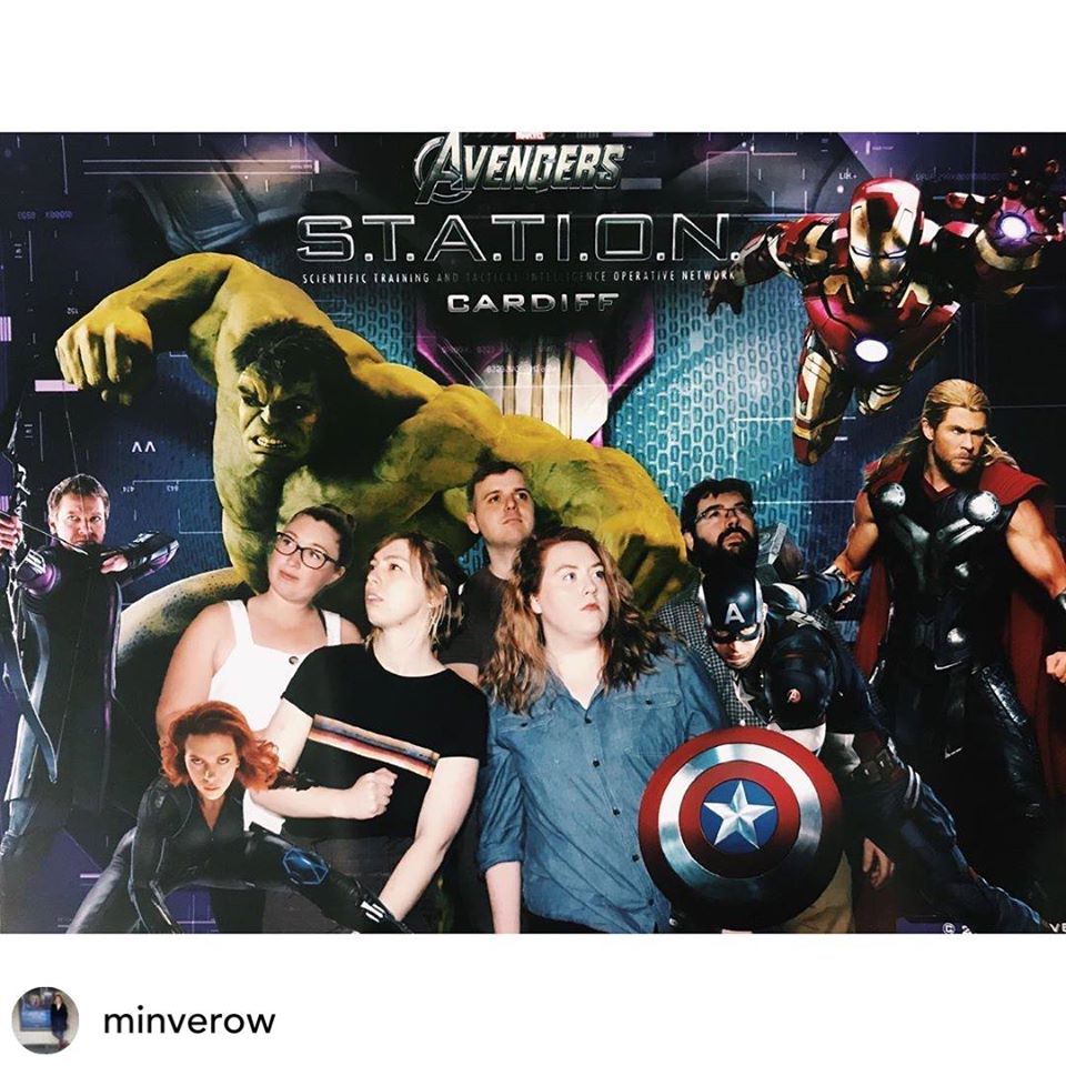 StationCardiff's tweet photo. .@minverow &amp; team assembled and ready! Thanks and congratulations, you're all now agents of #AvengersSTATIONCardiff 💪 https://t.co/PzJkyCC5BD