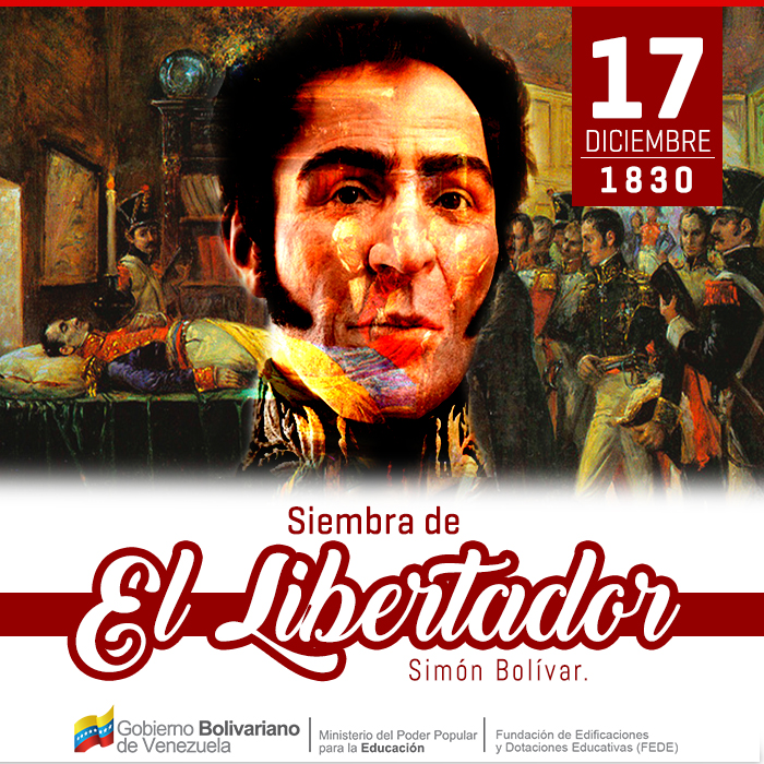 #EfemérideFEDE || 🗓️ Se conmemora 189 años de la desaparición física del Libertador Simón Bolívar, militar destacado de la Emancipación Americana frente al imperio español, contribuyó de manera decisiva a la independencia de Bolivia, Colombia, Ecuador, Panamá, Perú y Venezuela