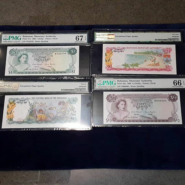 Top notch Bahama currency fresh from @pmg_notes Top population 1968 $1. 
#worldpapermoney #pmgcurrency #papermoneycollectors #harrisonburgva ift.tt/2sxjkwG