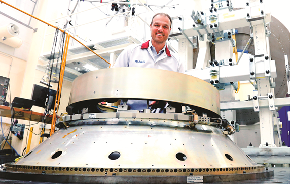 JorgenRemmelg's tweet photo. Check out our Separation Systems creating #Satellite Transverse Axis Spin stabilization! #separationsystem @RuagSpace #greatwork #proudofmyteam https://t.co/VewmSRnT9L