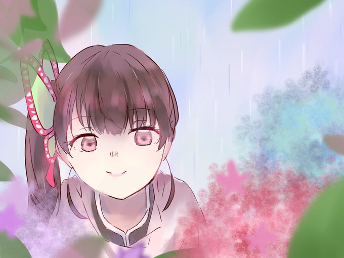 忮柳さんがTwitterに投稿した栗花落カナヲ(鬼滅の刃)のイラスト。