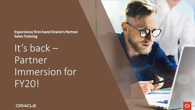 oracleemeaps's tweet photo. Don't miss the FY20 #PartnerImmersion on-demand learning experience! @Oraclepartners - get the inside scoop as we equip you with internal, laser-focused sales training & messaging: #emeapartners @Oracleemeaps https://t.co/5xL8y9Yfzr https://t.co/wrShh20hj9
