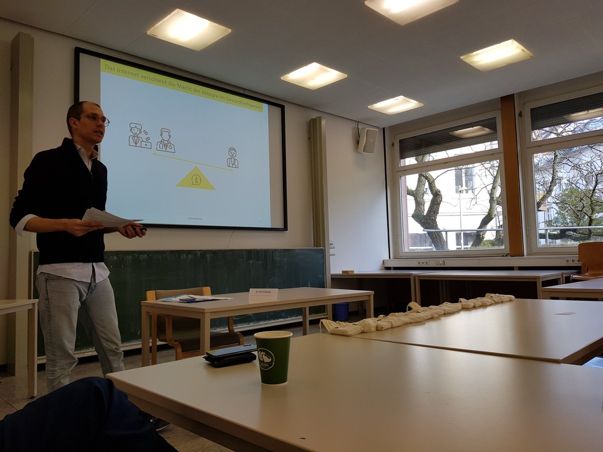 Our Business Development Manager Felix Pickhardt visited the The University of Freiburg last month and held a presentation on #digitalization in #healthcare including market #transparency and patient benefits.