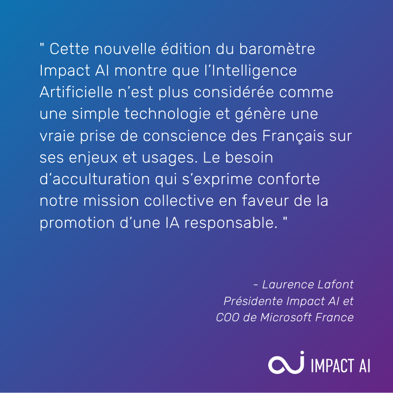 impactaiFrance's tweet photo. 65% des salariés souhaitent en savoir plus sur l’IA: @LaurenceLafont Présidente Impact AI et COO @microsoftfrance rajoute que "le besoin d’acculturation qui s’exprime conforte notre mission collective en faveur de la promotion d’une #IAresponsable"  #baromètre2019 #impactAI https://t.co/SuQXzLFGm3