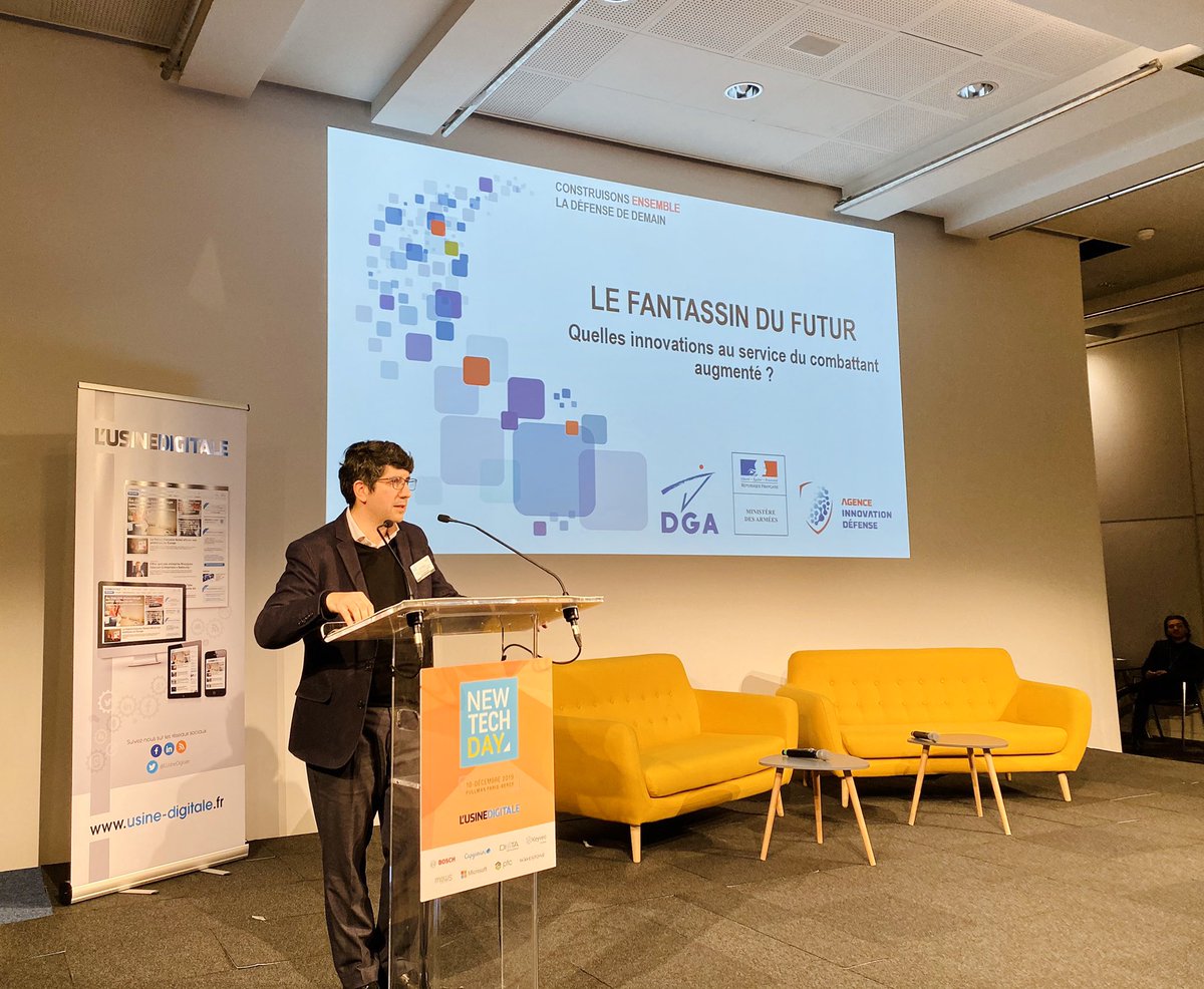 Agence_ID's tweet photo. #NewTechDay @LUsineDigitale
➡️«L’AID fédère l’#innovation ouverte en la captant via des réseaux étendus. Elle les anime notamment via le #defenselab. Il accélère le déploiement des projets dans les équipements existants ou les programmes futurs» Gael, Ingénieur de l’armement @DGA https://t.co/csiIjNCrjV