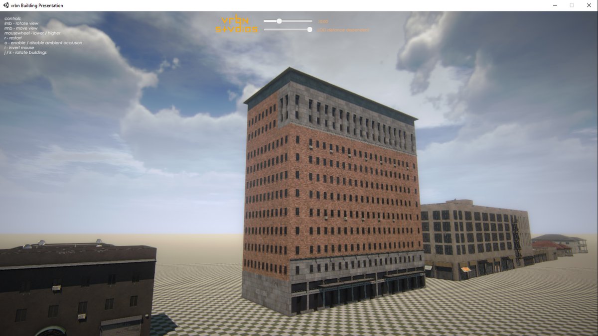 vrbnio's tweet photo. Get our new demo EXE! We made a Unity executable for you to check out our latest buildings we provide with 6 LODs!
Download here: https://t.co/5DQrlkPEKI

@MattB3D @yuuwhat @cyrillvrbn1 @ChrisPriscott

#Demo #EXE #Building #3d https://t.co/FELaRgoYLE
