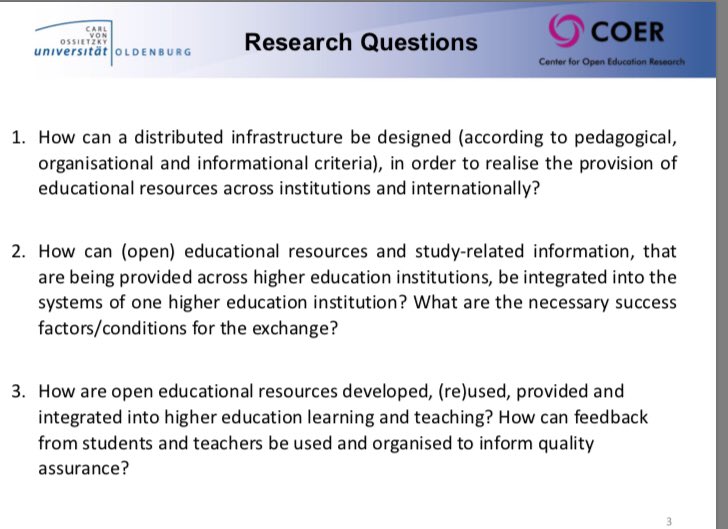 Interesting session by @misc_nerd about Open Educational Resources (OER) in distributed infrastructures #StrategyCon2019. Thanks for initially sharing the slides in the EventApp (and contact tip M. Kerres/@vmarinj) 😉