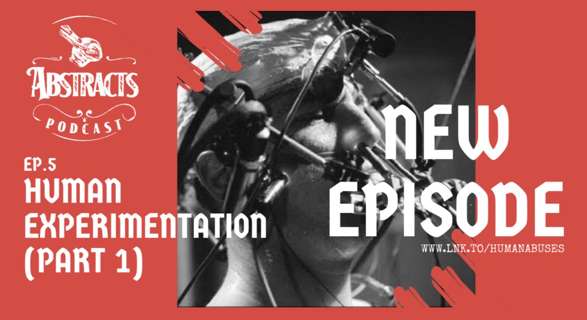 AbstractsPC's tweet photo. New episode! In part 1 we take a dark journey through bioethics, starting with human experimentation  during WWII. Beware, this episode is not for the faint of heart…

Listen: https://t.co/mCSkw5JTU4

#podcast #psychology #unethical #nazis #soviets #unit731 #wwii #Science #evil https://t.co/V5QIgFUEc0