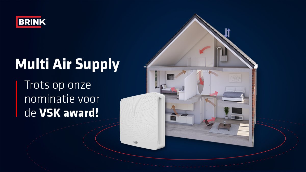 BrinkCS's tweet photo. Wij zijn trots! Ons innovatieve ventilatiesysteem Multi Air Supply is genomineerd voor de VSK Award in de categorie Energietransitie! Met dit unieke systeem is excellente lucht in elke woning mogelijk door WTW zonder toevoerkanalen. Lees meer! https://t.co/I02nrVIrNZ https://t.co/EVpx0PbQwC