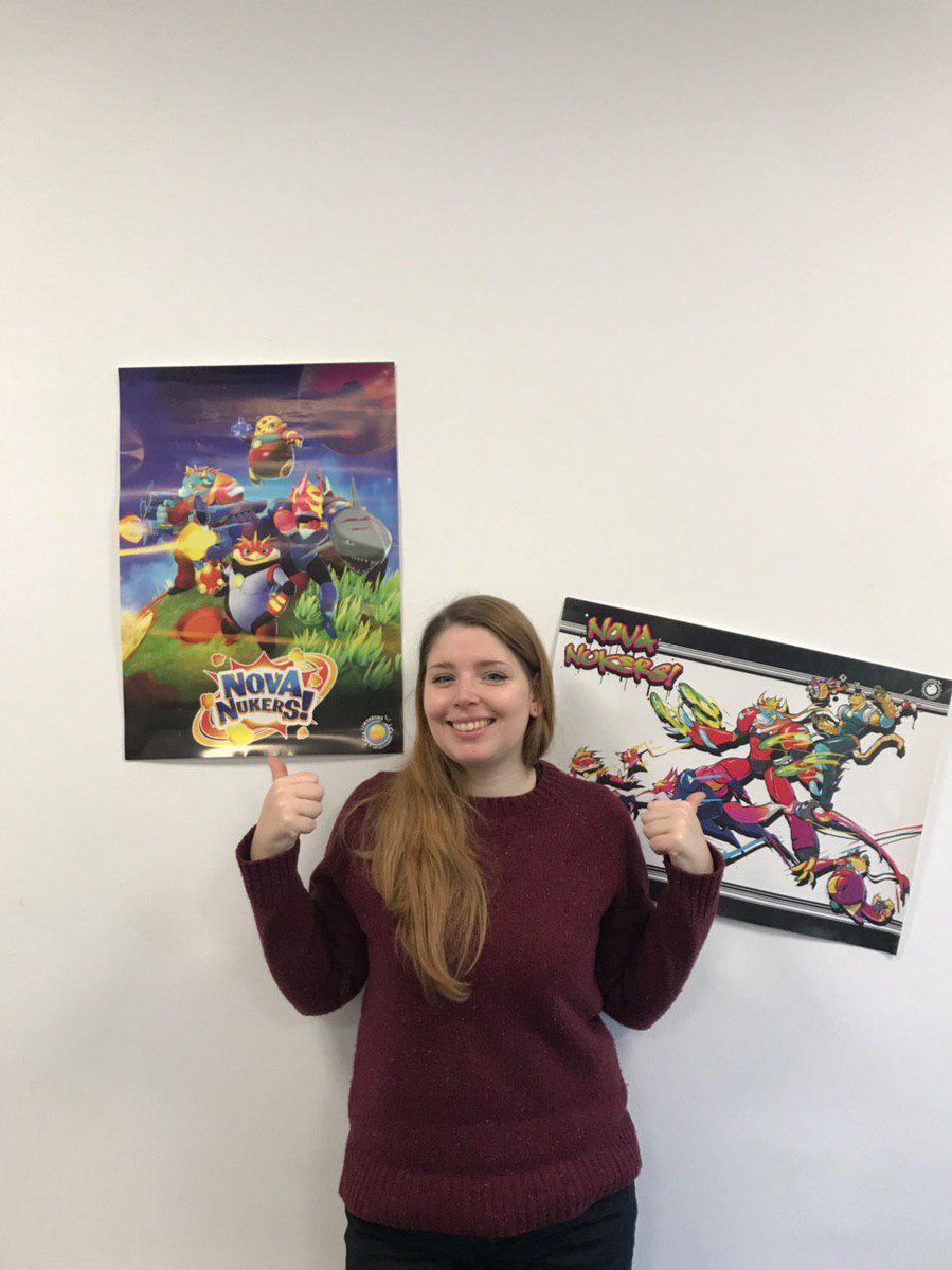 Katalytics_DE's tweet photo. Wow <3 endlich bekommen die Nova Nukers Poster von Lemonbomb Entertainment den Ehrenplatz den Sie verdienen! Direkt im Büro. Es wertet nicht nur das Büro auf sondern sind auch mega cool! Schaut bei unseren Freunden und deren Spiel doch mal rein https://t.co/XNq8zUu5Ym https://t.co/o4in1RpD3e