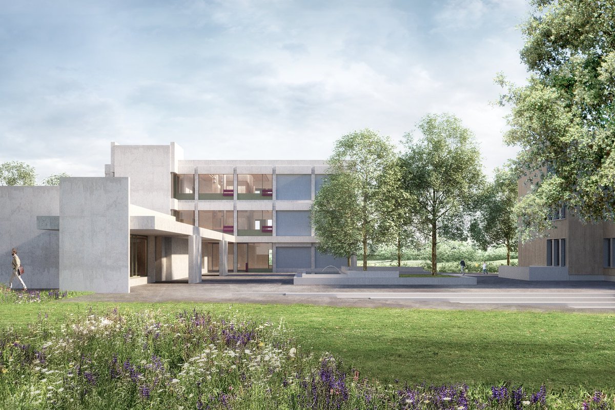 LukasRaeber's tweet photo. 2. Preis beim Wettbewerb für den Neubau der Heilpädagogischen Schule Rümelbach in Rümlang, Zürich für Lukas Raeber &amp; Estrada Reichen Architekten. https://t.co/Ybwcki4DPs