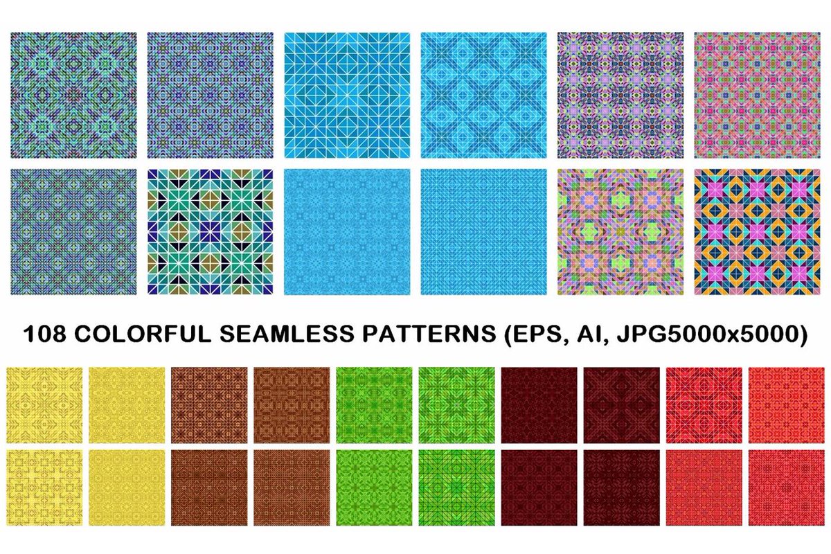 DavidZydd's tweet photo. 108 Colorful Seamless Kaleidoscope Pattern Backgrounds #polygon #ColorfulGraphic #background #graphic #mosaic #kaleidoscope #design #multicolored #colorful #pattern #behance #symmetry #graphicdesign #MulticolorDesigns #repeating #seamless #MulticoloredGra https://t.co/JS3GKuGyGF https://t.co/AQcJDpaRaK