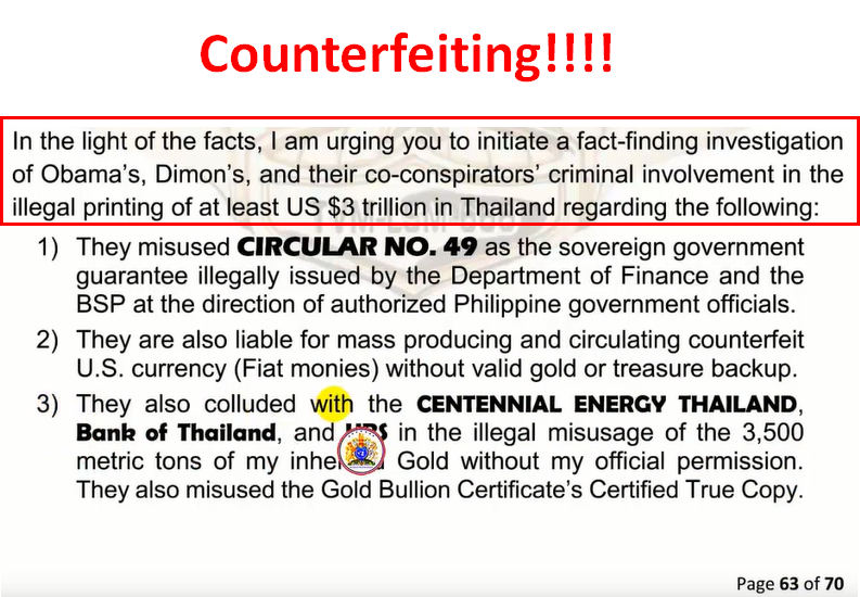 Another act of Sed!t!on is c0unterfe!t!ng. #ICYMI