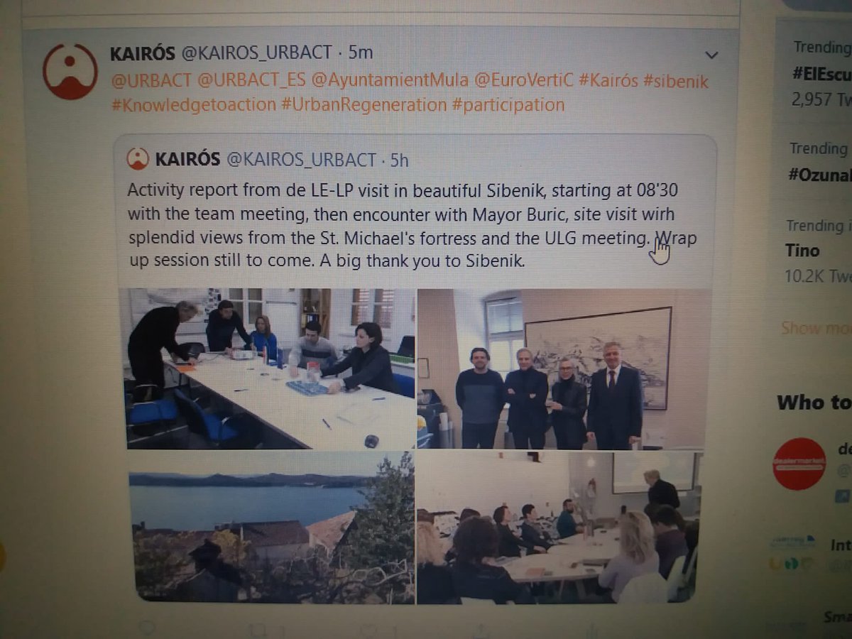 Confessedly I am new to twitter so yesterday I made a mistake. I hope this will make up for it. I just want to repeat my big thanks to the city of Sibenik and the great Kairos team
<a href="/URBACT_ES/">URBACT + EUI España</a> <a href="/urbact_hr/">URBACT Hrvatska</a> <a href="/urbact/">URBACT</a>
#bettercities#heritage#urbandevelopment @
