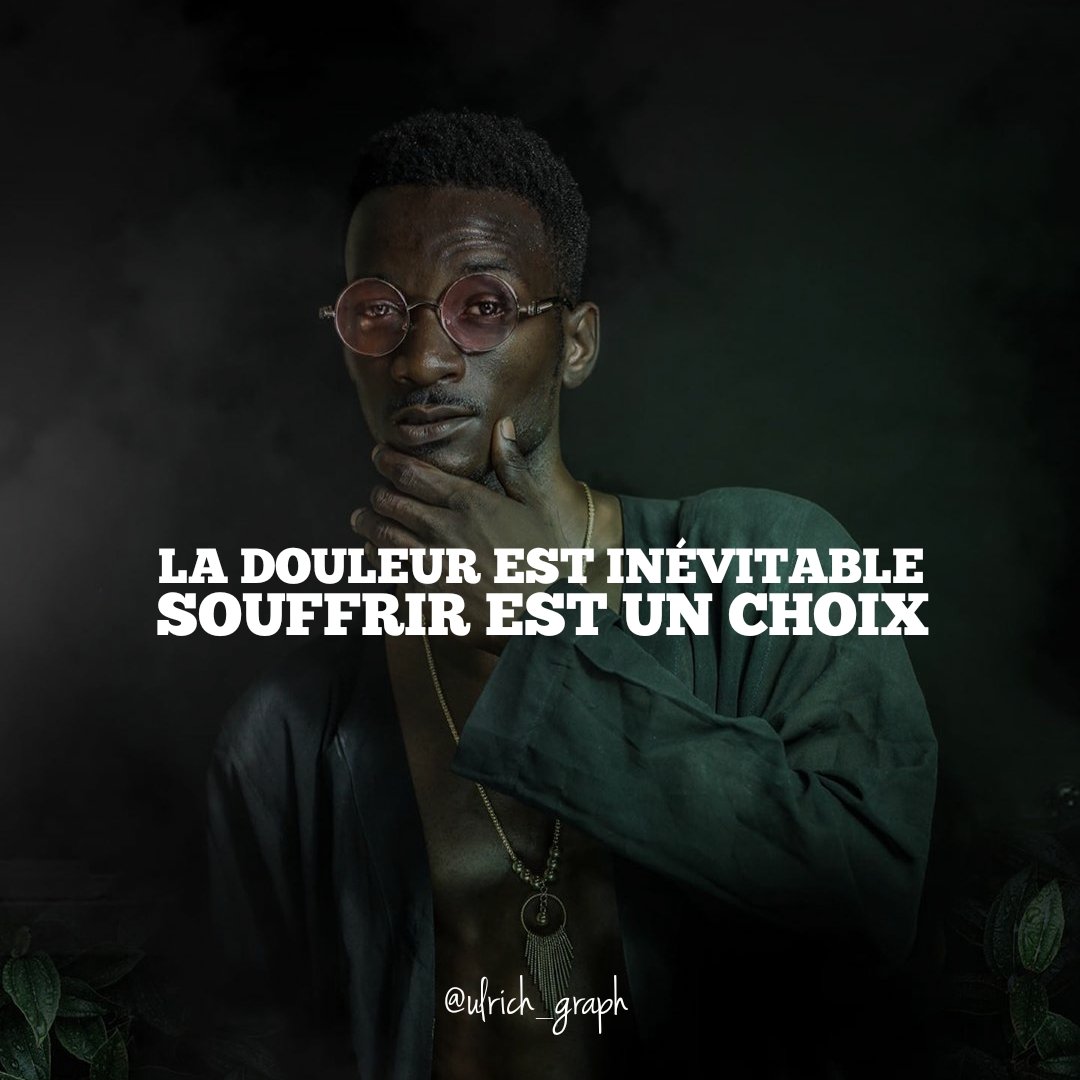 Ulrich_Graph's tweet photo. La douleur et de inévitable, souffrir est un choix

#ulrich_graph #UlrichGraph #HappyModeOn #postiviemindset #positivequotes #PositiveEnergy https://t.co/k1P77sE76y