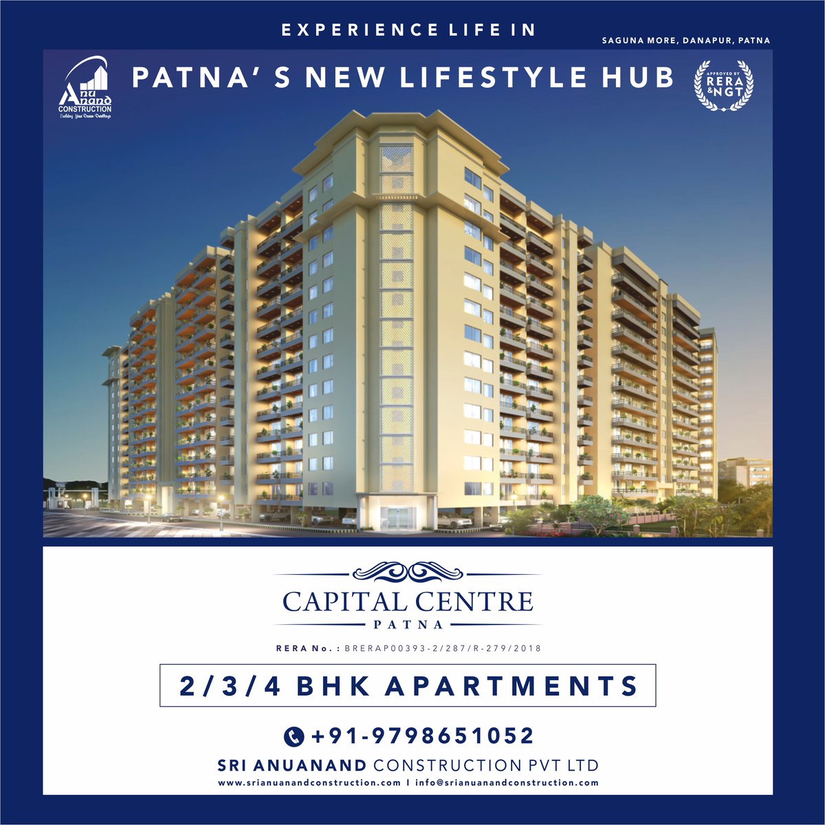 AnuanandLtd's tweet photo. Capital Centre - Patna's New Lifestyle Hub
#capitalcentre #modernlifestyle #Commercial #Residential #Mall #Shopingcentre #shopingcomplex #Premiumproject #sagunamore #BaileyRoad #Danapur #Patna https://t.co/0amMWuCfJO