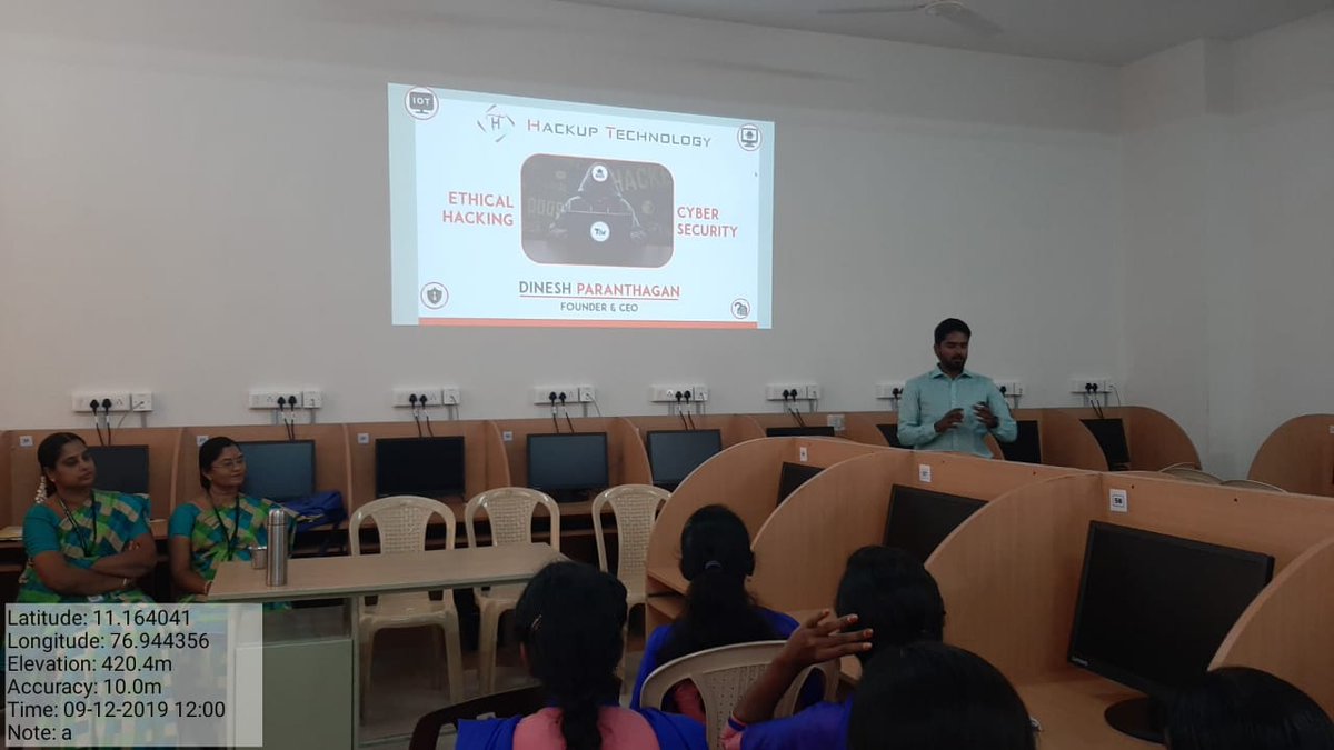 HackingZone2013's tweet photo. Invited as 🤝 Guest Speaker ✍️at🎭 #PioneerCollege of Arts and Science on topic "#EthicalHacking &#CyberSecurity ” Had a great time.
#GuestSpeaker #hackuptechnology #coimbatore #dineshparanthagan #coimbatorehackers #darkweb #deepweb #hackingworkshop #cybercrime #iothacking https://t.co/BsEJrLYXl2