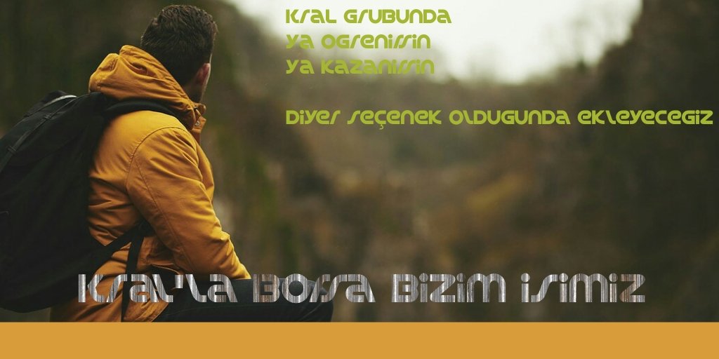 Yeni yol ve yeni hissemiz cok yakinda