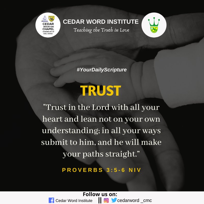 cedarword_cmc's tweet photo. " Some trust in chariots and some in horses, but we trust in the name of the LORD our God." - Psalm 20:7
#YourDailyScripture
#Lesson21
#TeachingTheTruthInLove https://t.co/LjFcpcbnus