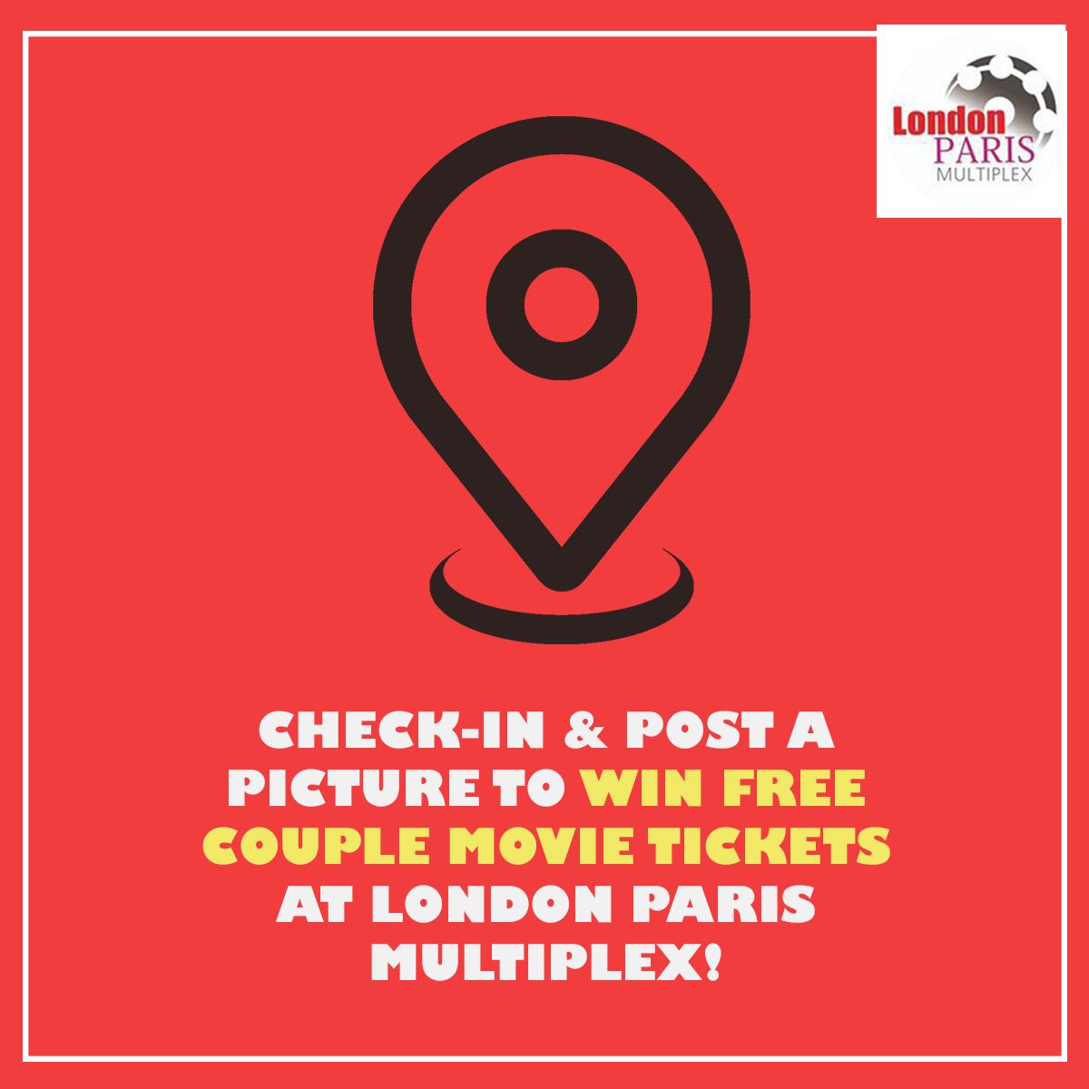 LondonParisKol's tweet photo. Check-in &amp; post a picture on our London Paris Multiplex Facebook page &amp; get a chance to #win #free couple movie tickets!

The more number of check-ins you have each month, the higher are your chances of wining.

For details, contact us on 9830 5858 15.

#Kolkata #LondonParis https://t.co/CNUF3VRPa3