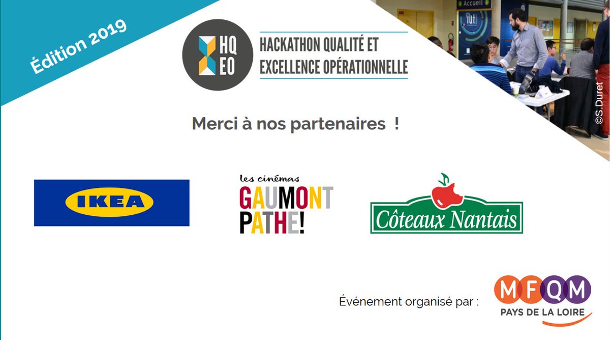 HackathonQEO's tweet photo. Un grand merci à nos partenaires pour leur soutien au #HackathonQEO ! @IKEA_France @PatheGaumont @CoteauxNantais
#partage #créativité #collaboration https://t.co/tiKBZbF7KB