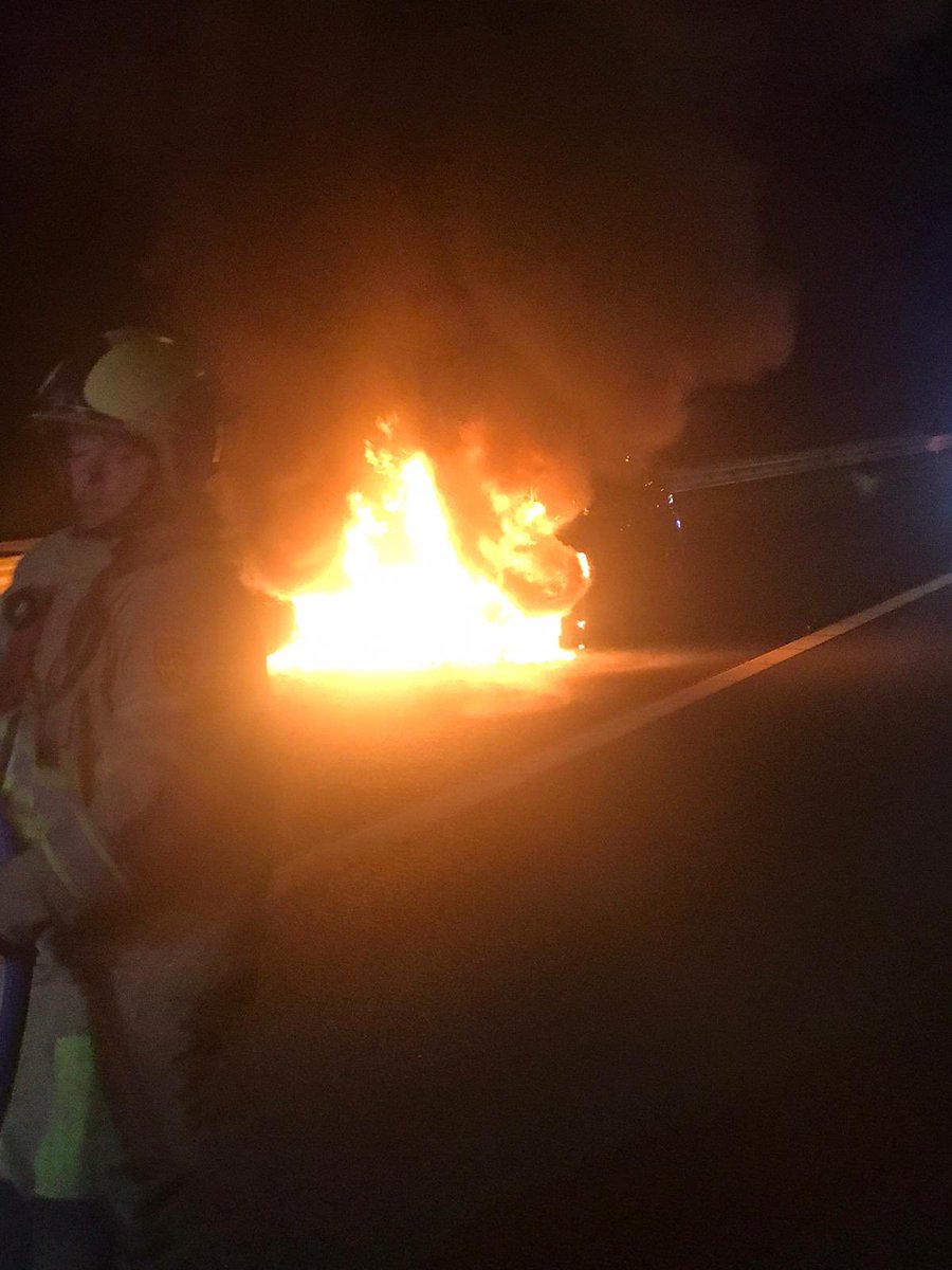 Melding voertuigbrand Overberg