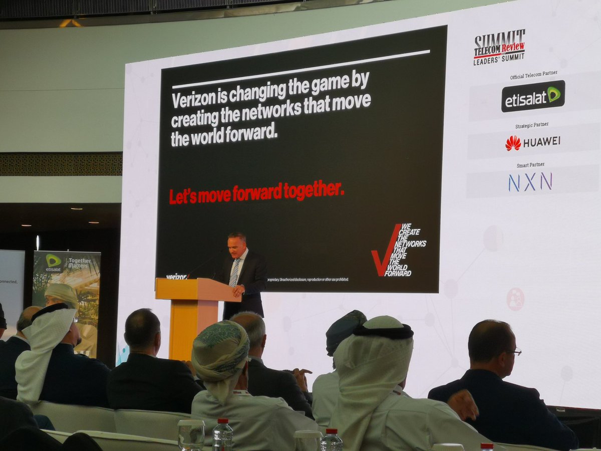 TelecomReviewME's tweet photo. "The fourth industrial revolution is here and it is changing the way we live, work and play and it is happening at such an unprecedented rate," says @verizon's Patrick Sullivan. https://t.co/Vk1ixGLpLY