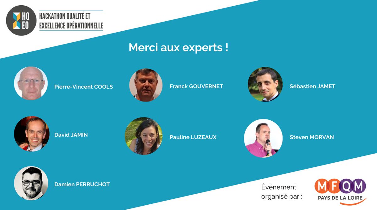 HackathonQEO's tweet photo. Merci aux 7 experts pour leur aide apportée aux étudiants lors du #HackathonQEO !
@StevenMorvanPro @QualiWork_FR, Franck Gouvernet, David Jamin, Sébastien Jamet, Pauline Luzeaux, Pierre-Vincent Cools
#Créativité #ExcellenceOpérationnelle #Logistique #Qualité #Sécurité https://t.co/pLjqn4wPkO