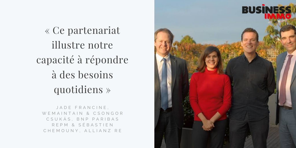 🔵🔏Assurant le property management du patrimoine immobilier d’@allianz_real, BNP Paribas Property Management France vient de confier la gestion du parc d’ascenseurs des actifs franciliens à @_WeMaintain. Entretien ➡ buff.ly/2YG8bWk