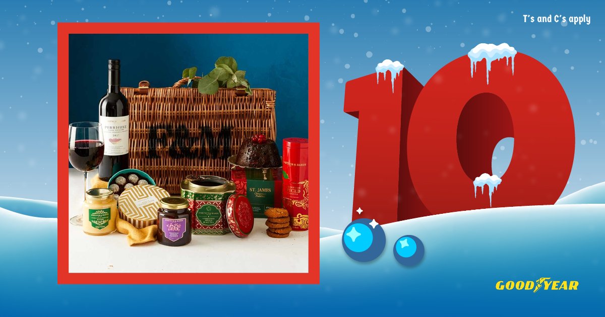 Kwik_Fit's tweet photo. Win A Luxury Christmas Hamper In #Day10 Of #Kwikmas 

RT&amp;F for a chance to #win a luxury #Fortnum &amp; Mason #Christmas #hamper from 
@goodyear_uk!

#adventcalendar #competition #giveaway #xmas #goodyear #kwikfit 
@kwik_fit #friyay #fridaymotiviation #fridayfeeling @Fortnums https://t.co/OsKA06sbkp