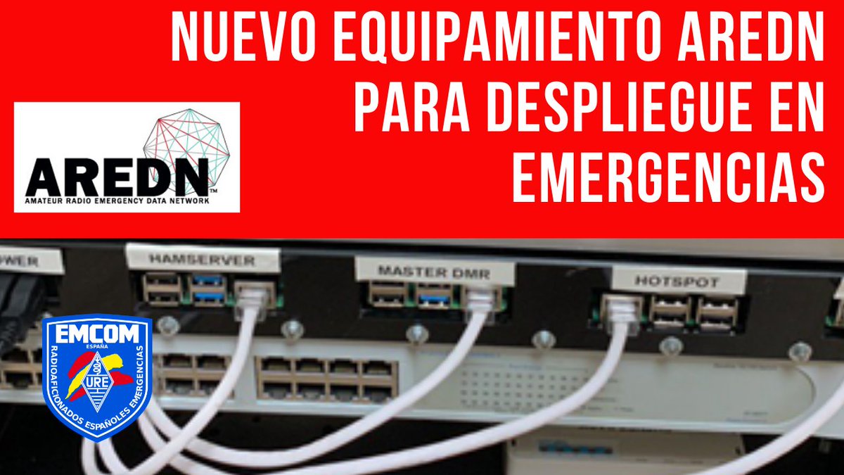 emcomspain's tweet photo. Nuevo equipamiento @arednmesh para despliegue en emergencias por @alexaliagasec  https://t.co/FJBsPhwAJA #Emergencias #SomosURE #Radioaficionados2.0 #Radioafición #Radioamador #Radioamateur @IARU_R1 @g0dub https://t.co/JRKOXpNUZf