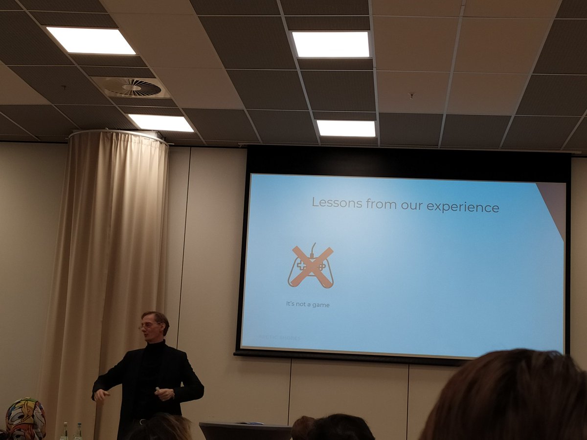 "I want to apply for a job, not play a game" so we add to turn down games visual #geu19 #futurefun #gamification #neuroscience via <a href="/rnewry100/">Robert Newry</a>
I liked you said that gamification is for the client, the user care about the experience he lives, not how you designed it :)