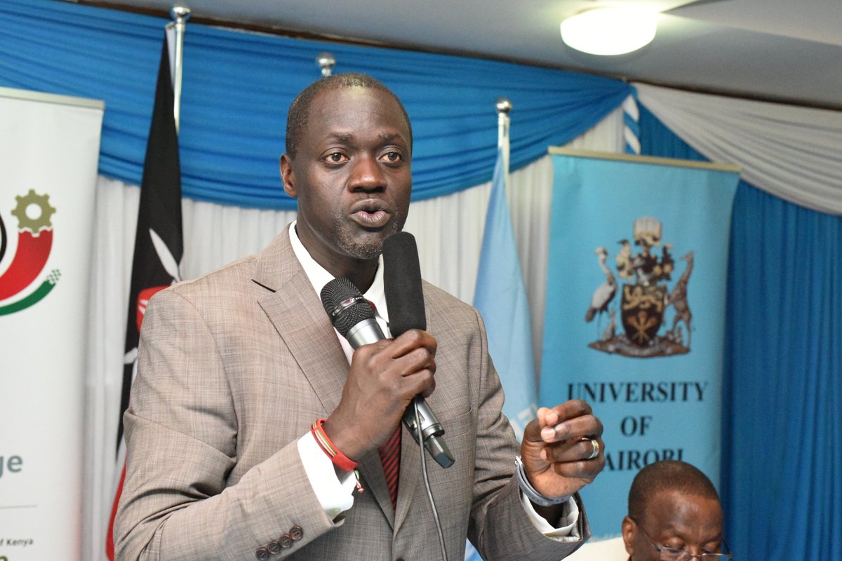 uonbi's tweet photo. Maurice Makoloo, Regional Director @FordFoundation -  I salute the Elimika team, the priviledge of scholars in a university comes with a responsibility. The responsilibility is to create knowledge; new knowledge disrupts. 
#Elimikabooklaunch @UnescoChairUoN https://t.co/fuCEpY7nW8