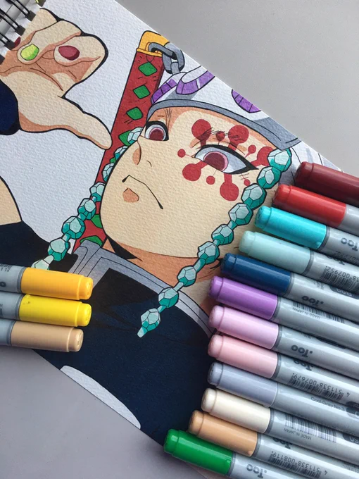 宇髄さん完成しました!!
柱はこれで3人目ですね!
これからどんどん描いていきたいです!
#鬼滅の刃 #コピック 