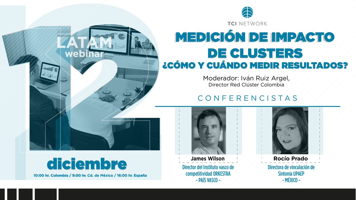 tcinetwork's tweet photo. Still haven't registered for the upcoming TCI Latam webinar on 💡Measuring clusters' impact? 
🗓️December 12
⏲️10AM time in 🇨🇴
Sign up here👉https://t.co/frb4MqICbd https://t.co/xeiLmVVyqK