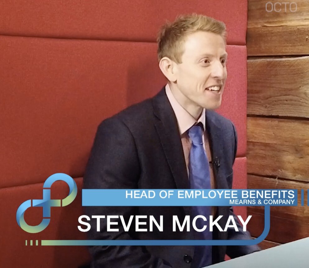 octomembers's tweet photo. New video interview up on the app. Steven McKay Head of Employee Benefits at @Mearns_Company in Edinburgh talking employee benefits and working alongside financial planners within a great company culture. https://t.co/m55cUOhQbk