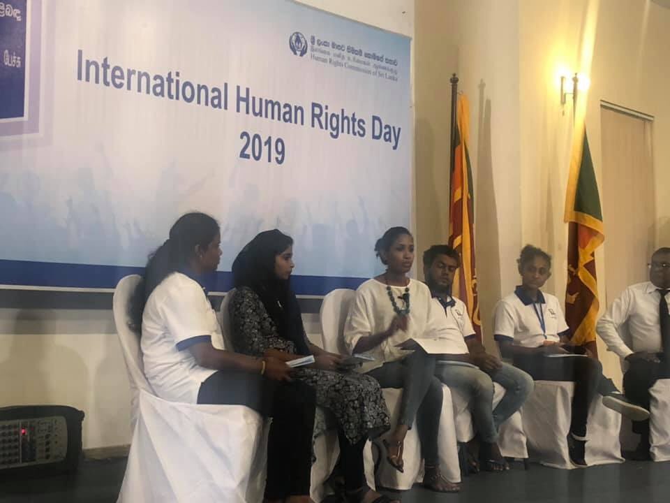 RNDemocracy's tweet photo. A panel discussion, by the HRCSL, took place this morning under the theme of 𝘞𝘰𝘳𝘥𝘴 𝘩𝘶𝘳𝘵: 𝘺𝘰𝘶𝘵𝘩 𝘳𝘦𝘧𝘭𝘦𝘤𝘵𝘪𝘰𝘯 𝘰𝘯 𝘩𝘢𝘵𝘦 𝘴𝘱𝘦𝘦𝘤𝘩 for #HumanRightsDay2019. It was moderated by @RNDemocracy’s @JAbesekara . Officials from the HRCSL, @ompsrilanka attended https://t.co/1BofxI3uXD