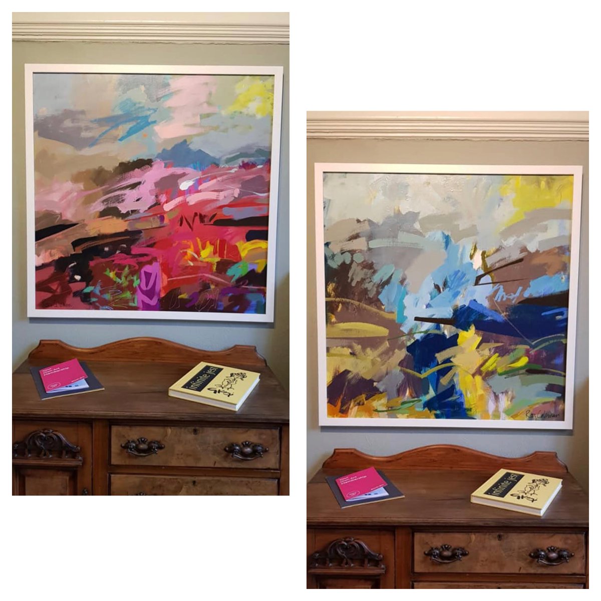ukbluepaint's tweet photo. @MAFAartists @StkptArtGuild @Altrinchamduck @AltrinchamBuzz @JacksonsArtTalk @TheMancUK @elephile @ghamiltonart @CountyGalleries One of these 1 m square abstract expressionist landscape paintings has sold @ County Galleries - you must pop in to see which one is still available ! https://t.co/0cHFKcovDd