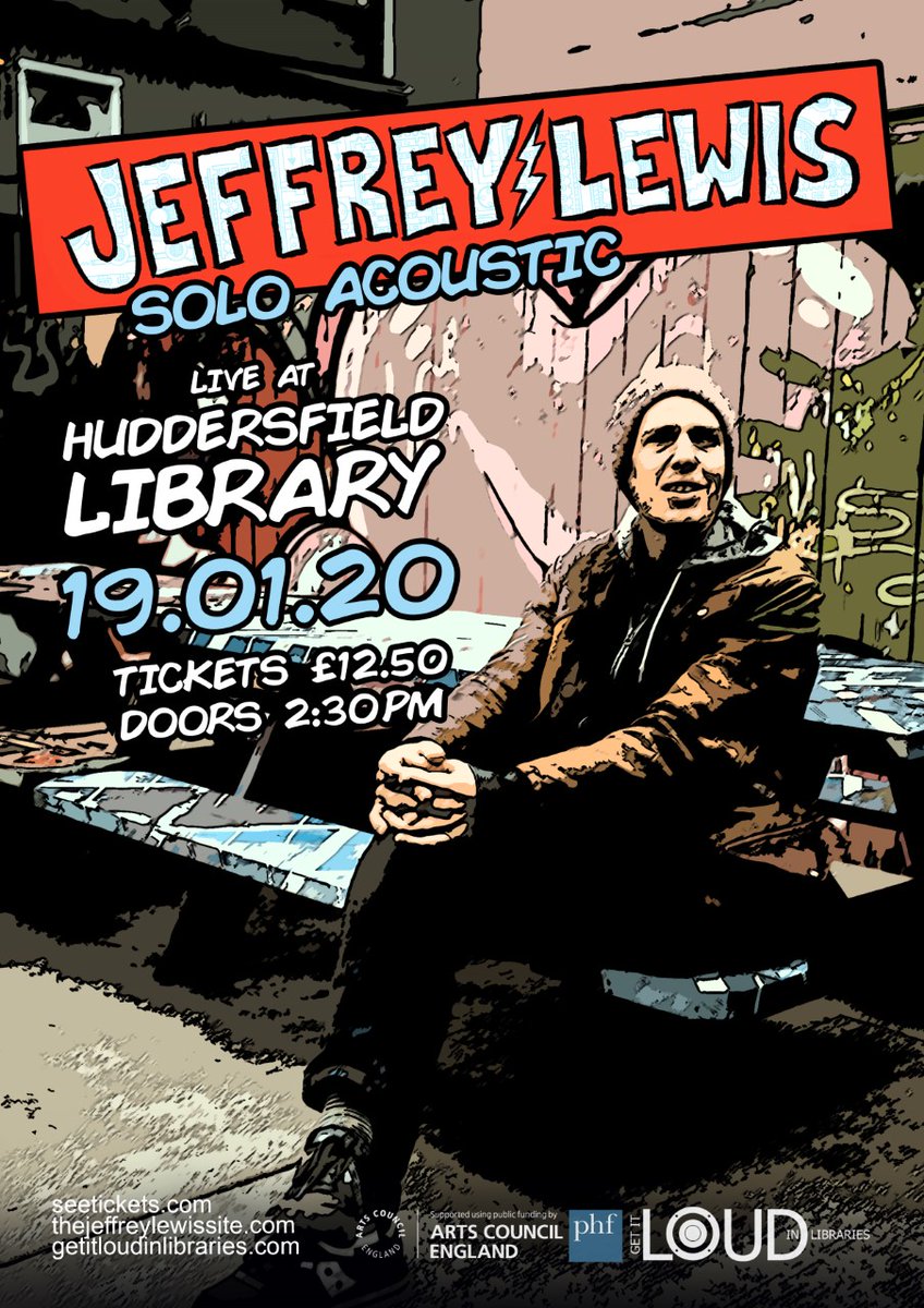 GetitLoudinLibraries (@loudinlibraries) on Twitter photo Something wickedly good this way comes to Huddersfield Library January 2020 <a href="/KirkleesLibrary/">Kirklees Libraries</a> <a href="/sonictomato/">Sonialoveslibrariesđź’™</a> <a href="/Wilsok9/">Kirstie Wilson</a> <a href="/jeffreylewisand/">Jeffrey Lewis</a>
Tickets on sale 9am - seetickets.com/event/jeffrey-…
Fewer booking fees here on sale 9am -
ticketlab.co.uk/event/id/4257/… Something wickedly good this way comes to Huddersfield Library January 2020 <a href="/KirkleesLibrary/">Kirklees Libraries</a> <a href="/sonictomato/">Sonialoveslibraries💙</a> <a href="/Wilsok9/">Kirstie Wilson</a> <a href="/jeffreylewisand/">Jeffrey Lewis</a>
Tickets on sale 9am - seetickets.com/event/jeffrey-…
Fewer booking fees here on sale 9am -
ticketlab.co.uk/event/id/4257/…