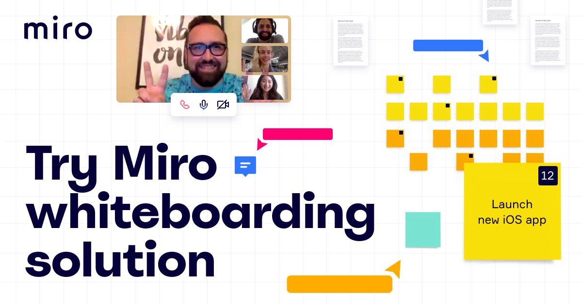 Create a hub for cross-functional work that also works with all your other tools. Centralize and standardize communication with Miro.  bit.ly/2WHF2bi
